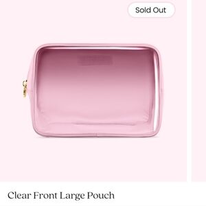 Stoney Clover Lane Flamingo Pink Clear Front Large Pouch